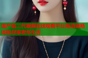国产富二代视频在线观看平台高清流畅体验尽享奢华生活