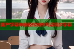 国产字幕神器轻松制作高清同步字幕